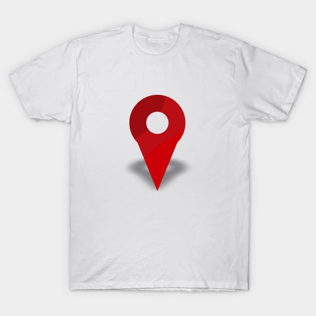 Location Map Pin T-Shirt by kifuat666666